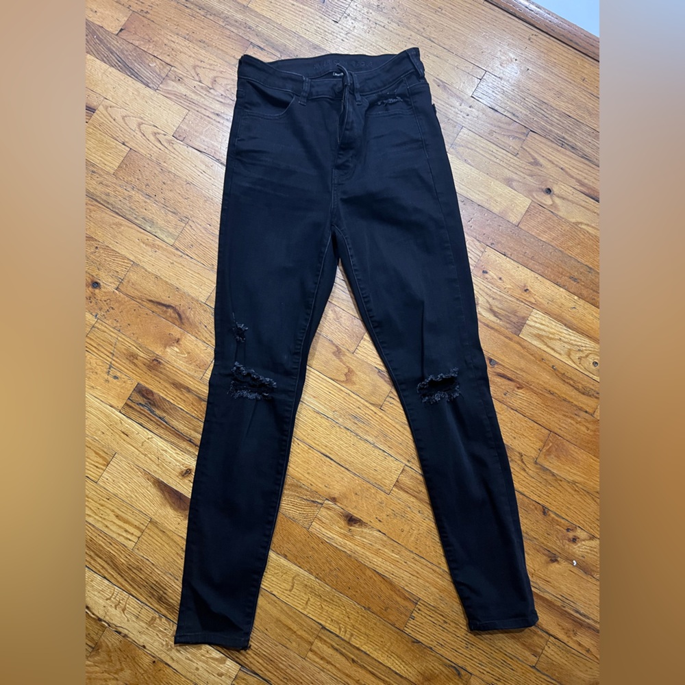 American Eagle Next Level Stretch Black Skinny Jeans